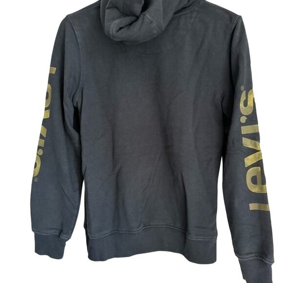 Levi’s Boys Large Blue Hoodie Sweatshirt Green Camo Pullover Kangaroo Pocket - Picture 3 of 8